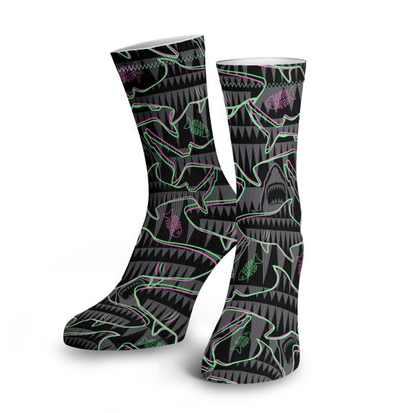 Eco-friendly Neon Jaws Dive Socks on Sale