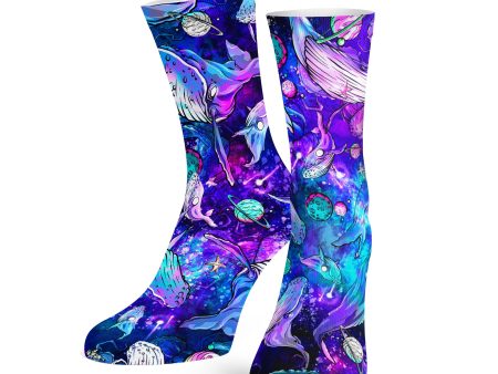 Eco-friendly Cosmic Whale Dive Socks For Sale