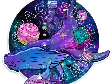 Cosmic Whale Sticker on Sale