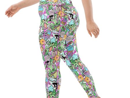 Plus Size Eco-Friendly Candy Octopus Contour Leggings Fashion