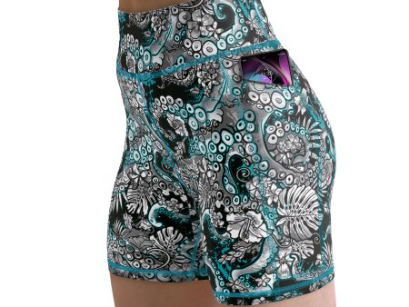 Eco-Friendly Electric Blue Octofloral Shorts For Sale