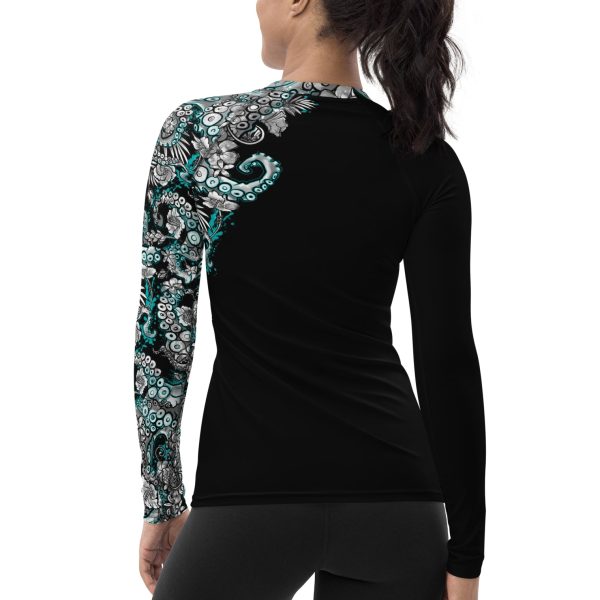 Electric Blue Octofloral Contour Rash Guard Discount