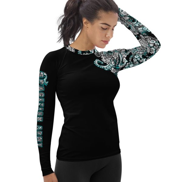 Electric Blue Octofloral Contour Rash Guard Discount