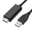 USB3.0 to HDMI Conversion Cable, Length 1.8m(Black) Online now