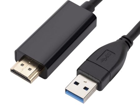 USB3.0 to HDMI Conversion Cable, Length 1.8m(Black) Online now