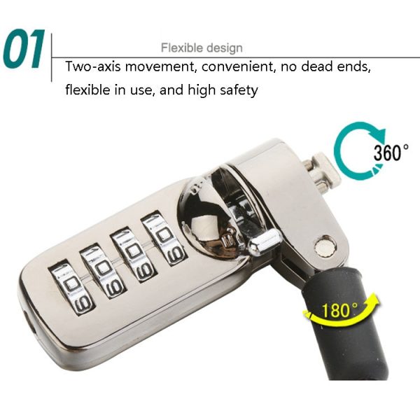 YF21067 Digital Device Anti-Theft Lock  Laptop Lock(Black) For Discount