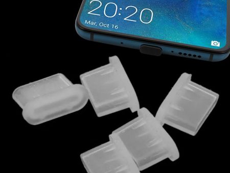 20 PCS Silicone Anti-Dust Plugs for USB-C   Type-C Port(Transparent) Hot on Sale