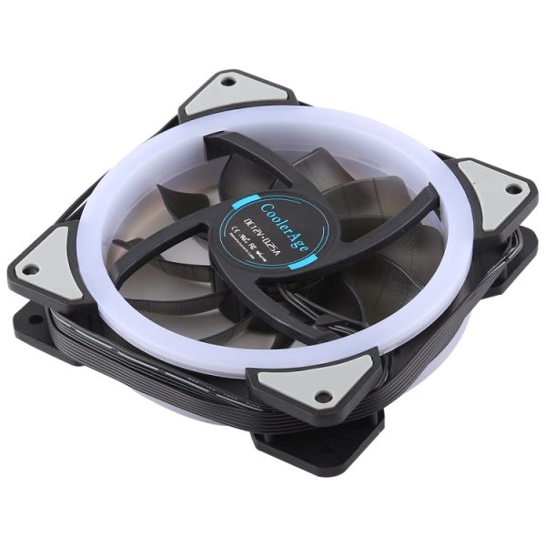 3 PCS CoolerAge DC 12V - 0.25A 2500PRM Remote Cotrol Computer Cooler Cooling Case Fan with Adjust LED Cheap