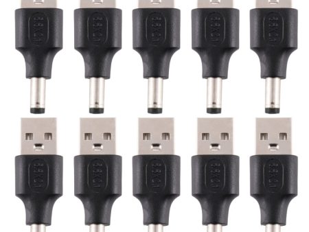 10 PCS 5.5 x 2.1mm Male to USB 2.0 Male DC Power Plug Connector Hot on Sale