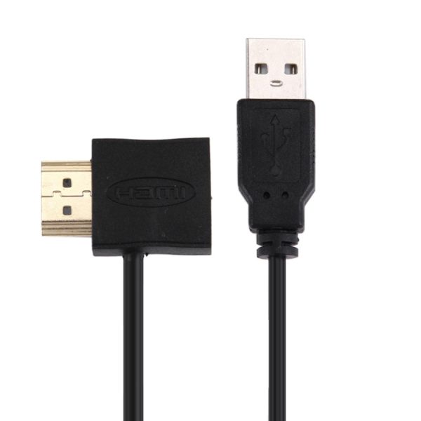 50cm HDMI Female + HDMI Male to USB 2.0 Male Connector Adapter Cable Fashion