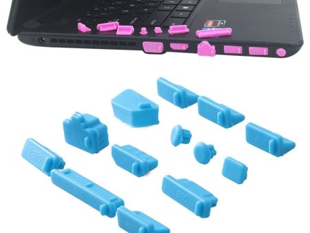 13 in 1 Universal Silicone Anti-Dust Plugs for Laptop(Blue) Supply