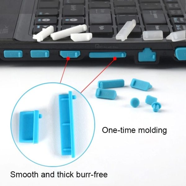 13 in 1 Universal Silicone Anti-Dust Plugs for Laptop(Transparent) Online Sale