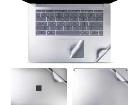 4 in 1 Notebook Shell Protective Film Sticker Set for Microsoft Surface Laptop 3 15 inch (Silver) Online Hot Sale