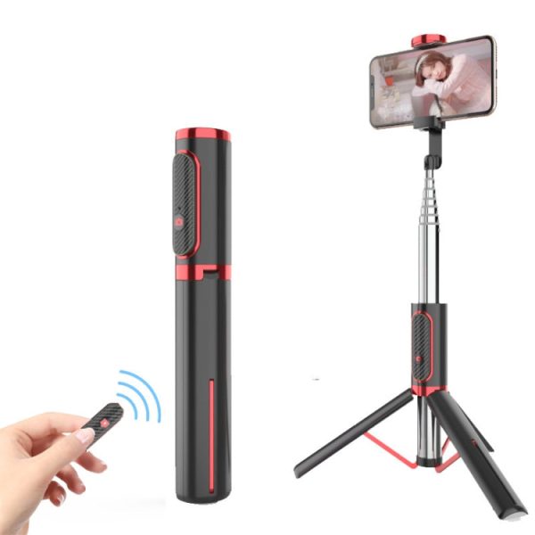 Bluetooth Selfie Stick with Tripod Multi-function Gimbal Mobile Phone Fill Light Live Support(Girl Powder) Online now