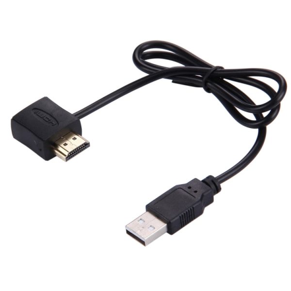 50cm HDMI Female + HDMI Male to USB 2.0 Male Connector Adapter Cable Fashion