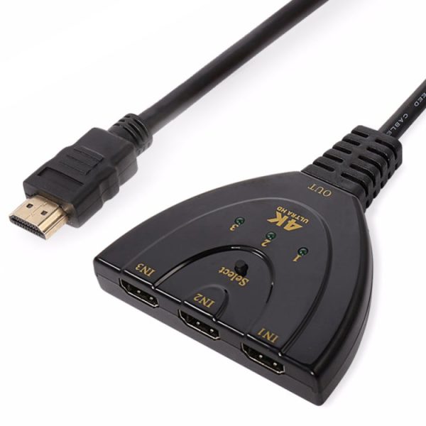 3 in 1 HDMI Input  4K x 2K HDTV Pigtail Switch Adapter HDMI Splitter Cheap