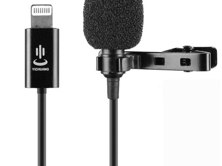 YICHUANG YC-LM10II 8 Pin Port Intelligent Noise Reduction Condenser Lavalier Microphone, Cable Length: 1.5m Supply