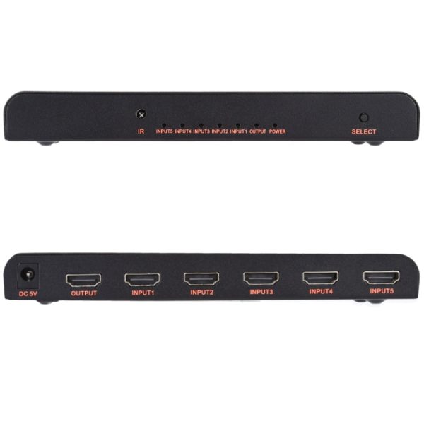 5X1 4K 60Hz HDMI 2.0 Switch with Remote Control, EU Plug Online Sale