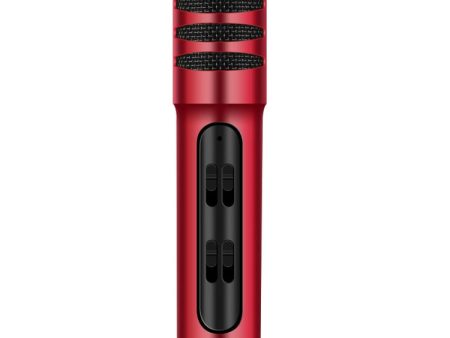 BGN-C7 Condenser Microphone Dual Mobile Phone Karaoke Live Singing Microphone Built-in Sound Card(Red) For Cheap