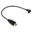 30cm 4K HDMI Male to Micro HDMI Positive Angled Male Gold-plated Connector Adapter Cable Supply