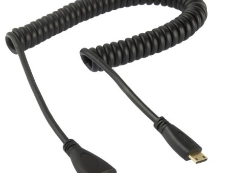 1.4 Version, Gold Plated Mini HDMI Male to HDMI Male Coiled Cable, Support 3D   Ethernet, Length: 60cm (can be extended up to 2m) Online