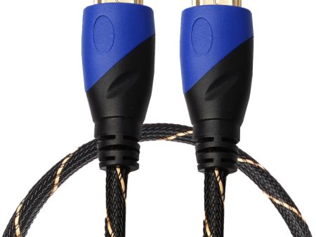 0.5m HDMI 1.4 Version 1080P Woven Net Line Blue Black Head HDMI Male to HDMI Male Audio Video Connector Adapter Cable Fashion