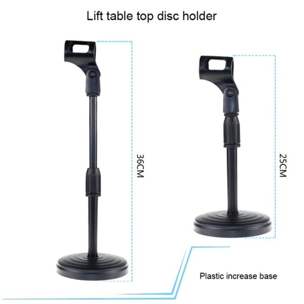 Z01 Desktop Extendable Round Base Microphone Stand Holder Mic Boom Clip, For Studio Recording, Live Broadcast, Live Show, KTV, etc. Online now