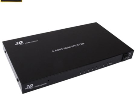 1 x 8 Full HD 1080P HDMI Splitter with Switch, V1.4 Version, Support 3D & 4K x 2K(Black) Online Sale