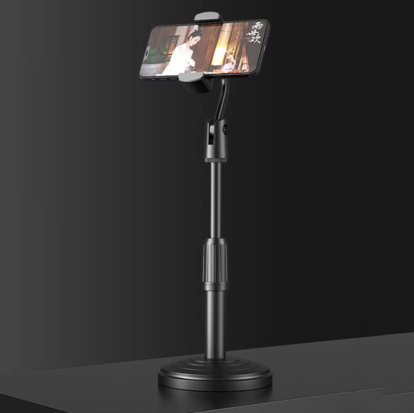 4 PCS Desktop Stand Mobile Phone Tablet Live Broadcast Stand Telescopic Disc Stand, Colour: Black Online Sale