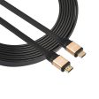 1.5m HDMI 2.0 (4K)  30AWG High Speed 18Gbps Gold Plated Connectors HDMI Male to HDMI Male Flat Cable(Gold) Online Sale