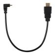 30cm 4K HDMI Male to Micro HDMI Positive Angled Male Gold-plated Connector Adapter Cable Supply