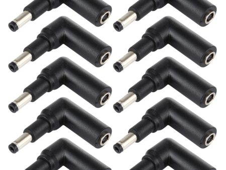 10 PCS 4.5 x 3.0mm Female to 4.8 x 1.7mm Male Plug Elbow Adapter Connector Hot on Sale