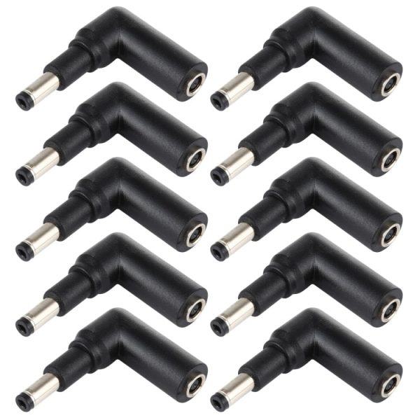 10 PCS 4.5 x 3.0mm Female to 4.8 x 1.7mm Male Plug Elbow Adapter Connector Hot on Sale