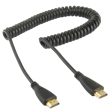 1.4 Version, Gold Plated 19 Pin HDMI Male to HDMI Male Coiled Cable, Support 3D   Ethernet, Length: 60cm (can be extended up to 2m) For Discount