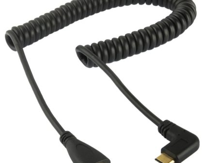 1.4 Version Gold Plated Mini HDMI Male to HDMI Male Coiled Cable, Support 3D   Ethernet, Length: 0.6m-2m Online now