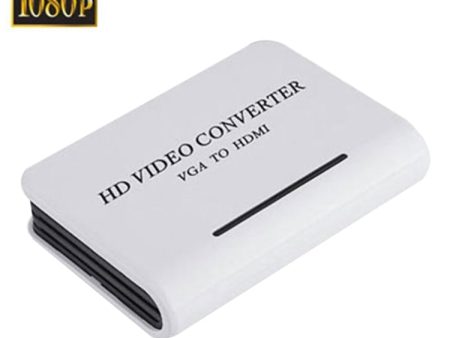 1080P Audio VGA to HDMI HD HDTV Video Converter(White) For Cheap