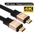 1.5m HDMI 2.0 (4K)  30AWG High Speed 18Gbps Gold Plated Connectors HDMI Male to HDMI Male Flat Cable(Gold) Online Sale