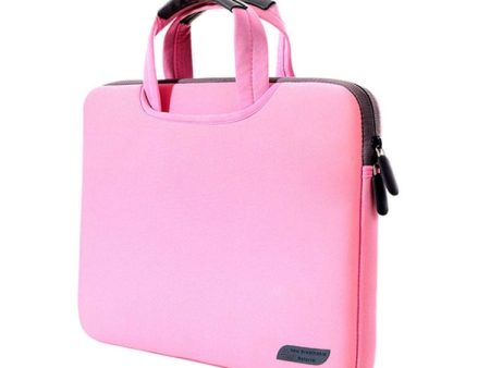 12 inch Portable Air Permeable Handheld Sleeve Bag for MacBook, Lenovo and other Laptops, Size:32x21x2cm(Pink) For Cheap