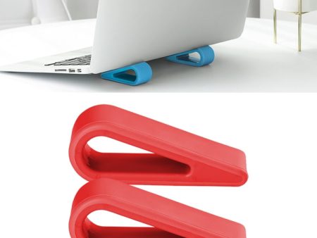 2 PCS Simple Notebook Computer Bracket Adjustable Height Increase Heat Dissipation Base Pad Holder (Red) Sale