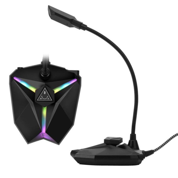 Yanmai G35 Adjustable Angle Omnidirectional Capacitive Gaming Microphone with RGB Colorful Lighting & Pluggable USB Cable, Cable Length: 1.35m Supply