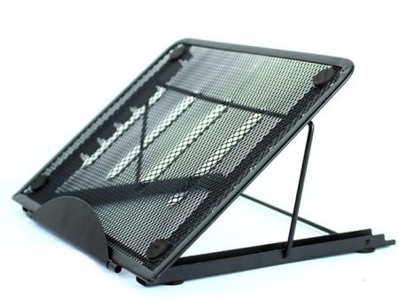 Portable Desktop Folding Cooling Metal Mesh Adjustable Ventilated Holder(Black) Online Sale