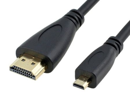 1.5m Micro HDMI to HDMI 19 Pin Cable, 1.4 Version(Black) Online now