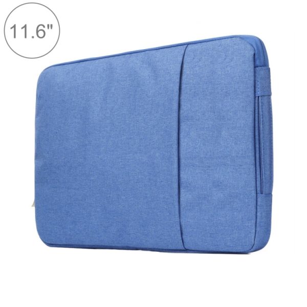 11.6 inch Universal Fashion Soft Laptop Denim Bags Portable Zipper Notebook Laptop Case Pouch for MacBook Air, Lenovo and other Laptops, Size: 32.2x21.8x2cm (Blue) Sale