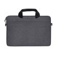 13.3 inch Breathable Wear-resistant Fashion Business Shoulder Handheld Zipper Laptop Bag with Shoulder Strap (Dark Gray) Online Sale