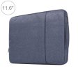 11.6 inch Universal Fashion Soft Laptop Denim Bags Portable Zipper Notebook Laptop Case Pouch for MacBook Air, Lenovo and other Laptops, Size: 32.2x21.8x2cm (Dark Blue) Discount