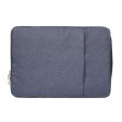 11.6 inch Universal Fashion Soft Laptop Denim Bags Portable Zipper Notebook Laptop Case Pouch for MacBook Air, Lenovo and other Laptops, Size: 32.2x21.8x2cm (Dark Blue) Discount