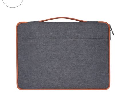 15.6 inch Fashion Casual Polyester + Nylon Laptop Handbag Briefcase Notebook Cover Case, For Macbook, Samsung, Lenovo, Xiaomi, Sony, DELL, CHUWI, ASUS, HP(Grey) For Discount