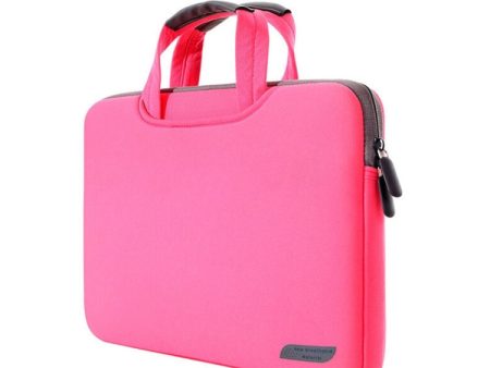 12 inch Portable Air Permeable Handheld Sleeve Bag for MacBook, Lenovo and other Laptops, Size:32x21x2cm(Magenta) For Cheap