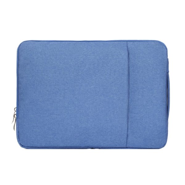 11.6 inch Universal Fashion Soft Laptop Denim Bags Portable Zipper Notebook Laptop Case Pouch for MacBook Air, Lenovo and other Laptops, Size: 32.2x21.8x2cm (Blue) Sale